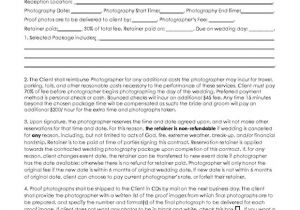 Contract for Photography Services Template 5 Free Wedding Photography Contract Templates