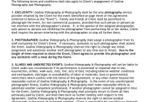 Contract for Photography Services Template Photography Contract Example 17 Free Word Pdf Documents