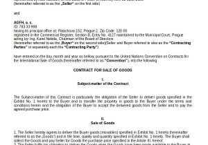 Contract for Sale Of Goods Template 20 Contract Templates Free Sample Example format