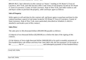 Contract for Sale Of Land Template Sample Land Contract form 8 Free Documents In Pdf Doc