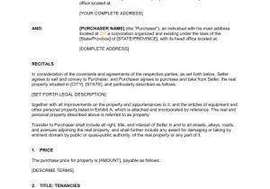 Contract for Sale Of Property Template Contract Of Sale Of Commercial Property Template