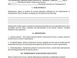 Contract for Subcontractors Template Sample Subcontractor Agreement 14 Documents In Pdf Word