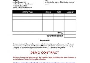 Contract for Work to Be Performed Template Contract for Work to Be Performed Template