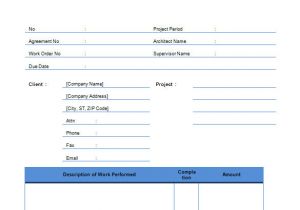 Contract for Work to Be Performed Template Contractor Invoice Templates 14 Free Word Excel Pdf