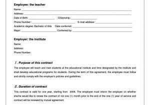 Contract Of Employment Template Australia Contract Of Employment Template Australia