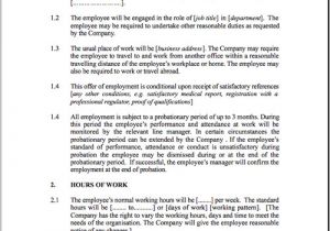 Contract Of Employment Template Uk Printable Sample Employment Contract Sample form Laywers