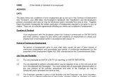 Contract Of Employment Uk Template Printable Sample Employment Contract Sample form Laywers
