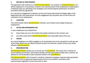 Contract Of Engagement Template Hr Advance Engagement Letter