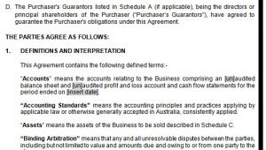 Contract Of Sale Nsw Template Agreement Sale Purchase Business Contract