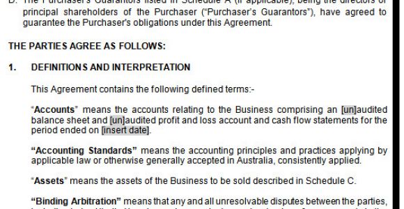 Contract Of Sale Nsw Template Agreement Sale Purchase Business Contract