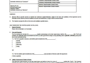 Contract Of Service Template Singapore 19 Maintenance Contract Templates Pages Word Docs