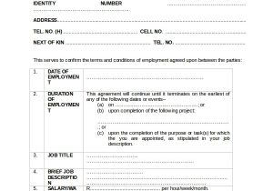 Contract Of Temporary Employment Template Sample Employment Contract 18 Documents In Word Pdf