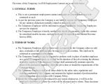 Contract Of Temporary Employment Template Sample Temporary Employment Contract form Template