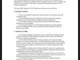 Contract Of Temporary Employment Template Temporary Employment Contract Agreement Template with