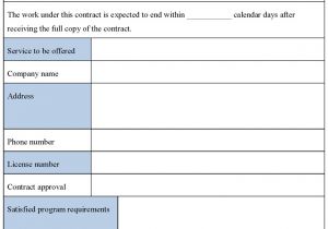 Contract Proposal Template Download Contractor Proposal form Sample forms