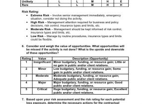 Contract Risk assessment Template Contract Risk assessment form Doc Doc