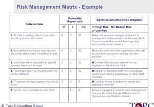 Contract Risk assessment Template torc Thumbnail 3 Risk Matrix