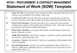 Contract Statement Of Work Template Hit241 Procurement Contract Management Introduction