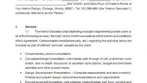 Contract Template for Interior Design Services 7 Interior Designer Contract Templates Word Pages Pdf
