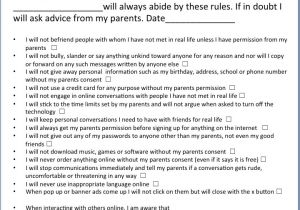 Contract Template for Kids An Internet Contract for Families Teaching Our Kids to