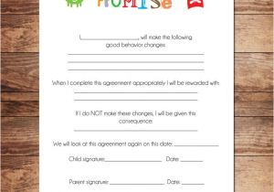 Contract Template for Kids Printable Boys Contract Behavioral Chart the organized