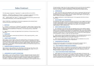 Contract Template Word 2003 Sales Contract Template Microsoft Word Templates