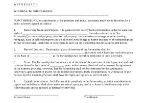 Contract Templates for Small Business Partnership Agreement 20 Free Word Pdf Documents