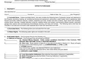 Contract to Buy A House Template Real Estate Purchase Agreement form Sample Image Gallery