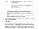 Contract to Hire Agreement Template Employment Agreement Key Employee Template Word Pdf