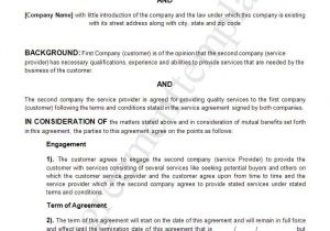 Contract to Provide Services Template Agreement Template Category Page 1 Efoza Com