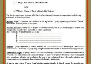 Contract to Provide Services Template Simple Service Contract Free Word Templates