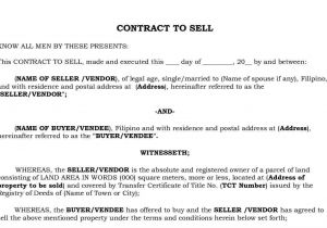 Contract to Sell Template Housing Loan Requirements In the Philippines Zipmatch