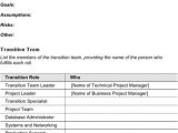 Contract Transition Plan Template Transition Plan Template Templates forms Templates