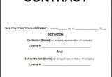 Contracting Agreement Template Construction Contract Template Professional Word Templates