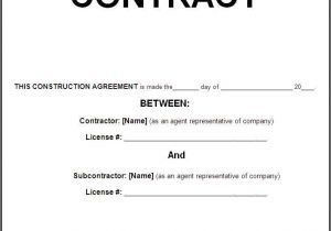 Contracting Agreement Template Construction Contract Template Professional Word Templates