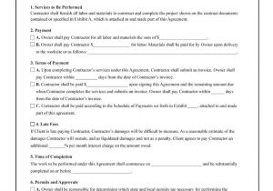 Contracting Agreement Template Contractor Agreement forms and Instructions