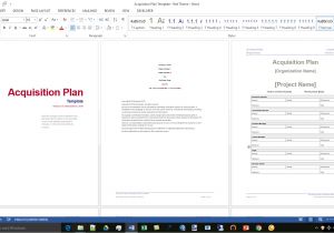 Contracting Strategy Template Acquisition Plan Template Ms Word Excel