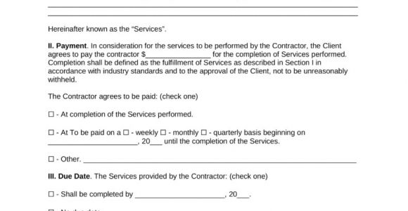 Contractor Contract Template Free Independent Contractor Agreement Template Pdf