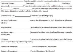Contracts Of Employment Templates Free Printable Employment Contract Sample form Generic