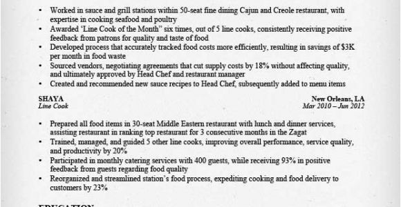 Cook Resume Sample Prep Cook and Line Cook Resume Samples Resume Genius