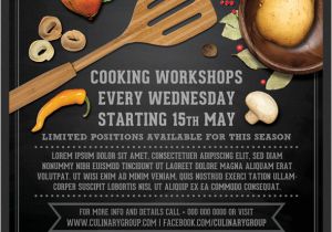 Cooking Flyers Templates Free Cooking Lessons Flyer Template V2 On Behance