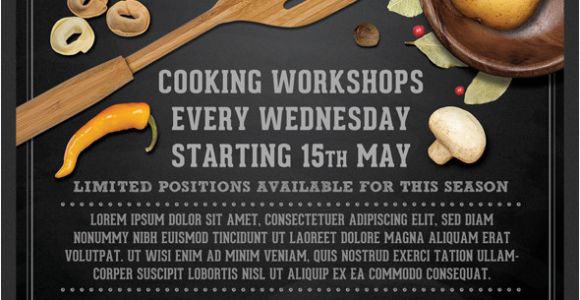 Cooking Flyers Templates Free Cooking Lessons Flyer Template V2 On Behance