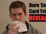 Cool but Easy Card Tricks Super Easy Card Trick Tutorial Burn Em Trick