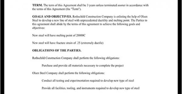Cooperation Contract Template Cooperation Agreement Template for Business with Sample