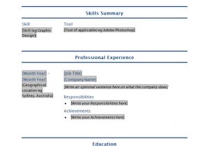 Copy Of A Basic Resume Easy Resume Template E Commerce