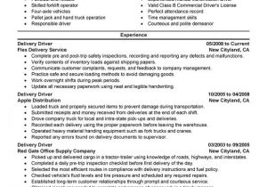 Copyable Resume Templates Delivery Driver Resume Examples Free to Try today