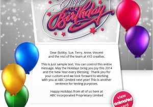 Corporate Birthday Email Template Corporate Birthday Ecards Employees Clients Happy