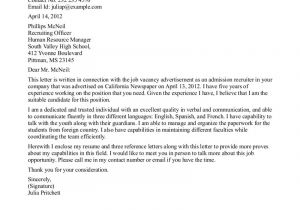 Corporate Recruiter Cover Letter Sample Cover Letter Corporate Recruiter