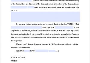 Corporate Resolution Authorized Signers Template Certificate Of Corporate Resolution Free Fillable Pdf