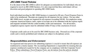Corporate Responsibility Policy Template Travel Policy Template 7 Free Word Pdf Document